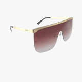 WILDER AMBER FADE Polarized Oversized Shield Sunglasses