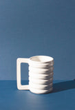 Gloss White Ridged Mug