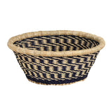 African Bolga Baskets : Navy/Natural Deep Fruit (G-155N+)