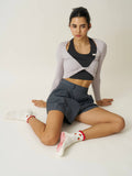 Strawberry Ruffle Grip Sock, Pilates Socks