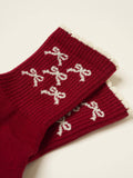 Ribbon Petal Grip Sock