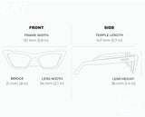 BAY LATTE Polarized Women's Cat Eye Fashion Sunglasses