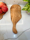 Olive Wood Long Handle Cheese Board