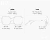 TIDE MIDNIGHT Polarized Square Designer Fashion Sunglasses