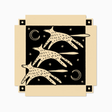 Jumping Coyotes Sticker