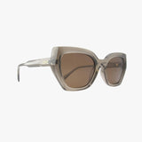 NOVA CRYSTAL TAUPE Geometric Cat Eye Fashion Sunglasses