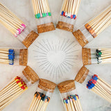 4" Matches in Chic Cork Top Jar - Colors of Your Choice