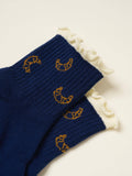 Croissant Ruffle Grip Sock