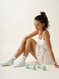 Cherry Ruffle Grip Sock [Baby Blue]