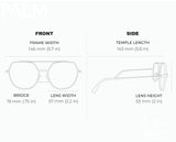 PALM BRONZE Polarized Premium Metal Geometric Sunglasses