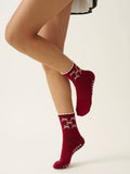 Ribbon Petal Grip Sock
