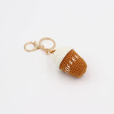 Hand-Crochet Coffee Cup Keychain for a Warm Pick-Me-Up