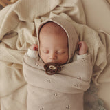 100% Organic Cotton Luxury Organic Blanket + Hat Gift Set