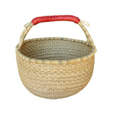 African Bolga Baskets : Natural Large Round Basket (G-138A)