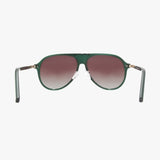 AURA EMERALD GREEN Polarized Fashion Aviator Sunglasses