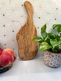 Olive Wood Long Handle Cheese Board