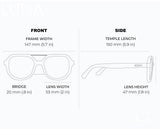 LUNA BRONZE Polarized Square Designer Fashion Sunglasses