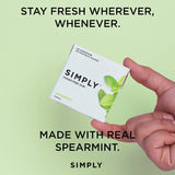 Sugar Free Spearmint Gum - Natural + Plastic-Free | 12 Pack