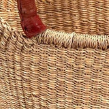 African Bolga Baskets : Natural Mini Tote (G-133N)