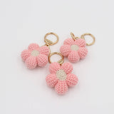 Hand-Crochet Pink Flower Keychain for a Romantic Feel
