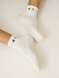 Cropped Crew Grip Sock - Mini Flower