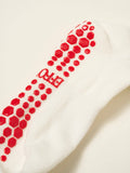 Embroidery Heart Duo Ruffle Grip Sock