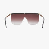 WILDER AMBER FADE Polarized Oversized Shield Sunglasses