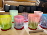 432HZ 5-7'' Set of 7 Colored Alchemy Crystal Sound Healing