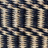 African Bolga Baskets : Navy/Natural Bread Basket (G-147AN+)