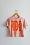 Tx | peachy boxy cropped tee