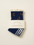 Croissant Ruffle Grip Sock