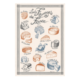 Torchons & Bouchons Tea Towel Les Fromages de France