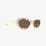 CORA IVORY Polarized Fashion Oval Round Sunglasses