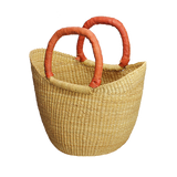 African Bolga Baskets : Natural Mini Tote (G-133N)