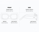 BREEZE AMBER Polarized Rectangle Square Fashion Sunglasses