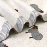 100% Luxury Cotton Receiving Swaddle Baby Blanket - Sheep