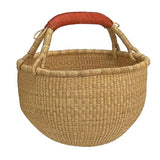 African Bolga Baskets : Natural Large Round Basket (G-138A)
