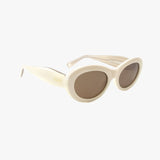 CORA IVORY Polarized Fashion Oval Round Sunglasses
