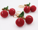 Hand-Crochet Cherry Keychain