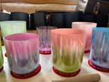 432HZ 5-7'' Set of 7 Colored Alchemy Crystal Sound Healing