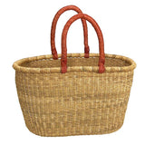 African Bolga Baskets : Natural Large Oval (G-130)