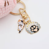 Hand-Crochet Purrfect in Pink Cat Keychain with Whimsical Charms