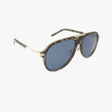 AURA GREEN TORTOISE Polarized Fashion Aviator Sunglasses