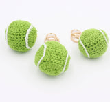 Game, Set, Match: Tennis Ball Knit Keychain for Sporty Souls