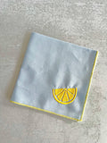 Citrus Linen Cocktail Napkins, set of four