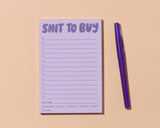 Shit To Buy 50 page Notepad - Made in USA - Grocery List, Shopping List, Back to School, Stocking Stuffer