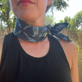 Sandhill Crane Bandana in Organic Cotton
