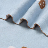 100% Luxury Cotton Swaddle Receiving Baby Blanket - Mushroom