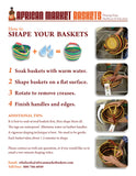 African Bolga Baskets : Navy/Natural Deep Fruit (G-155N+)