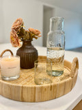 Etched Tall Carafe and Glass Set